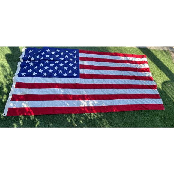 Vintage 50 Star US American Flag BEST Valley Forge 2x2 Ply 100% Cotton 57"x114" - Picture 1 of 8